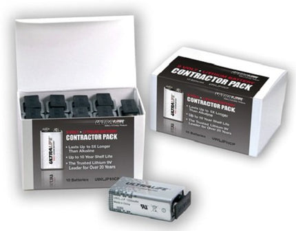 Ultralife liitiumaku (9 volti, E-plokk, U9VL, U9VL-JP, 1200mAh, säästukomplekt 10 tk)
