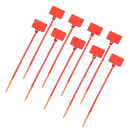 sourcing map Cable Label Markers, Nylon Cable Ties, 10.9 cm Writable Self-Locking Wire Labels, Cable Ties for Organization Marking, Red, 100 Pieces