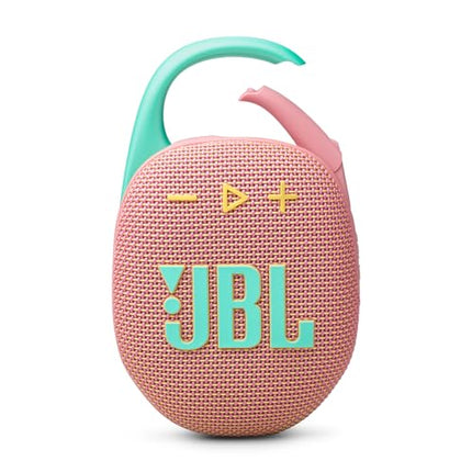 JBL Clip 5 - Pink – Portable Bluetooth speaker with JBL Pro Sound, deep bass, and playtime boost – Waterproof and dustproof – 12-hour battery life