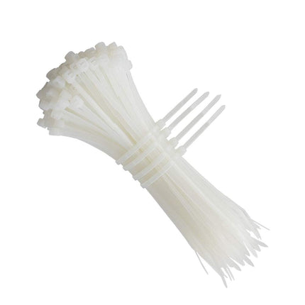 ETOPARS 250 Pieces White 350mm x 4.8mm Self-Locking Plastic Cable Ties Self-Adhesive Protected Wire Cable Locking Tool 22kg Tensile Strength