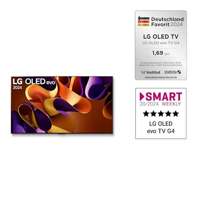 LG OLED55G48LW televiisor 55" (139 cm) OLED evo televiisor (α11 4K tehisintellektiga protsessor, webOS 24, Dolby Vision, kuni 120 Hz) [mudeliaasta 2024]