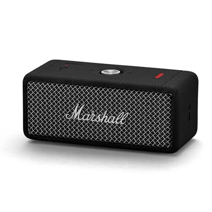 Marshall Emberton II Portable Bluetooth Speaker, Wireless, Pairable, IP67 Dust and Water Resistant, Over 30 Hours Playtime, Fast Charging, Indoor and Outdoor Speaker - Black and Steel
