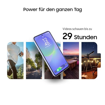 Samsung Galaxy A36 5G tehisintellektiga nutitelefon ilma lepinguta, lukustamata tehisintellektiga telefon Androidiga, 6 GB muutmälu, 128 GB salvestusruumi, 50 MP kaamera, Awesome Lavender, 2,5-aastane tootjagarantii [Ainult Amazonis]