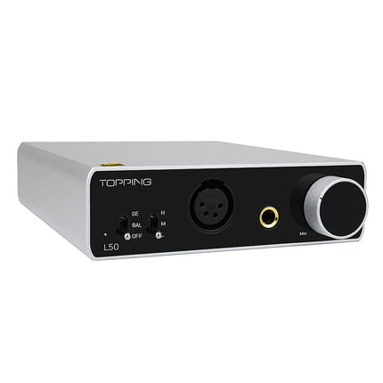 Topping L50 HiFi kõrvaklapivõimendi NFCA SE/BAL sisendiga kodukino võimendi minivõimendi võimenduse lülitiga 2-kanaliline võimendi (hõbedane)