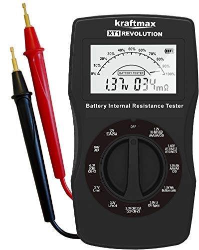 Kraftmax XT1 Revolution - Professional Battery Tester/Rechargeable Battery - Battery Tester of the latest generation - Test device including internal resistance test