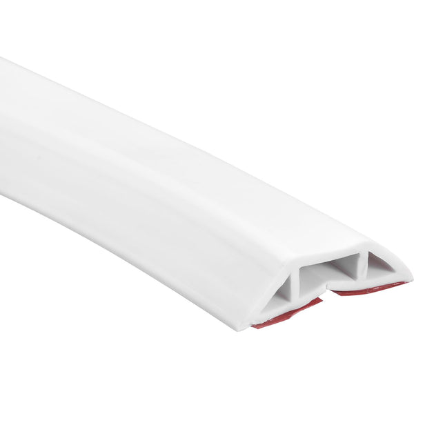 uxcell D40 1 m Floor Cord Cover, PVC Cord Cover Floor, Wire Cover for Extension Cords, Protect Wires and Prevent Cable Trips, Hole Width 1.4 cm, White