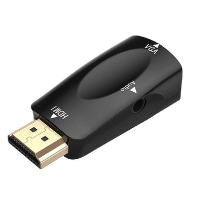 Ziyan HDMI to VGA Converter Audio Cable Resolution Video Compact Adapter Adapter with Audio Transmission 3.5mm Jack Audio Socket Gold-plated Contacts