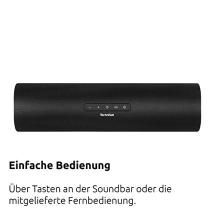 TechniSat AUDIOMASTER SL 450 – Soundbar with Bluetooth (30 Watt, USB port, HDMI, HDMI ARC, 2.0 channel, AUX-in, optical audio input, remote control) black