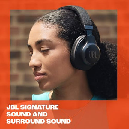 JBL Live 770 NC – Bluetooth-kõrvaklapid adaptiivse mürasummutusega – Juhtmevabad kõrvaklapid JBL Signature Sound ja häälassistendiga – Pikaajaline muusikaelamus kuni 65 tundi – Mustas värvitoonis