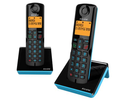 Alcatel S280 Duo Blue, Duo juhtmeta telefon, käed-vabad, telefoniraamat 50 nime ja numbriga, soovimatute kõnede blokeerimise funktsioon