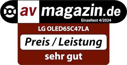 LG OLED65C47LA televiisor 65" (165 cm) OLED evo televiisor (α9 Gen7 4K tehisintellektiga protsessor, webOS 24, Dolby Vision, kuni 120 Hz) [mudeliaasta 2024]