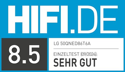LG 50QNED86T6A TV 50" (127 cm) QNED TV (α8 4K AI processor, webOS 24, HDR10, up to 120Hz) [Model year 2024]