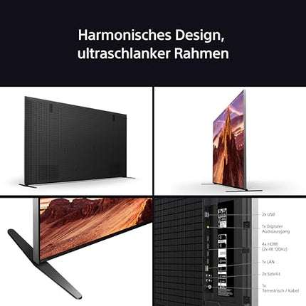 Sony BRAVIA 9 QLED (XR l Mini LED) 65-tolline 4K HDR Google'i nutiteler | Mängufunktsioonid, IMAX Enhanced, Dolby Vision Atmos, Chromecast, AirPlay, 120Hz K65XR90
