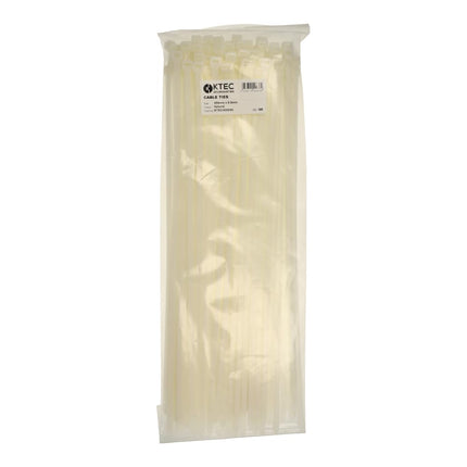 KTEC450X8N | KTEC KAABLISIDED 450MM X 8.0MM NATURAL, NAILON 66, UL94V-2, TÕMBETUGEVUS MIN 55KG (100 TK PAKENDIS)