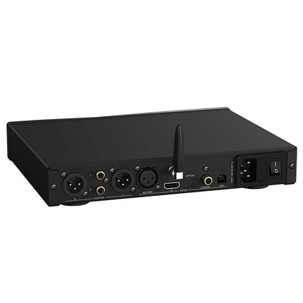 LOXJIE D60 kõrvaklapivõimendi dekooder, HiFi heli, Bluetooth 5.1, 6.35mm/4.4mm kõrvaklapipesa, XLR-RCA väljundid, THD+N, -125dB, toetab LDAC aptX-HD AAC SBC koos kaugjuhtimispuldiga (must)