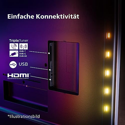 Philips Ambilight TV | 43PUS8808/12 | 108 cm (43 tolli) 4K UHD LED-teler | 120 Hz | HDR | Dolby Vision | Google TV | VRR | WiFi | Bluetooth | DTS:X | Hääljuhtimine