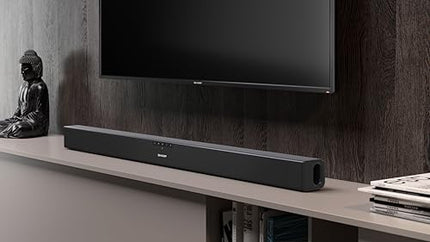 SHARP HTSB140MT 2.0 heliriba 150W (USB, Bluetooth, HDMI, optiline, AUX-sisend (3,5 mm), laius: 95 cm), õhuke disain, must