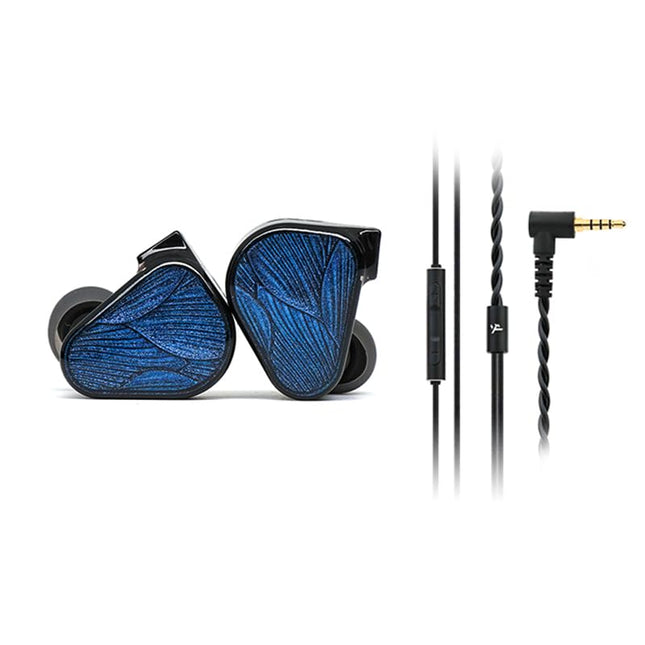 TRUTHEAR Crinacle Zero: Blue2 Dual Dynamic Drivers In-Ear Headphones with Detachable Cable (3.5 mm + Microphone Cable)