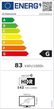 LG OLED55B4ELA TV 139 cm (55-inch) OLED TV (α8 4K AI processor, webOS 24, Dolby Vision, up to 120 Hz) [Model year 2024]