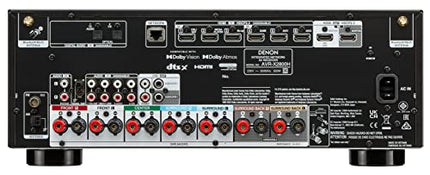 Denon AVR-X2800H 7.2-kanaliga AV-ressiiver, HiFi võimendi Dolby Atmose, DTS:X, 6 HDMI sisendi ja 2 väljundiga, 8K HDMI, Bluetooth, Wi-Fi, AirPlay 2, HEOS Multiroom, Alexa ühilduv, must