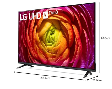 LG 43UR74006LB 109 cm (43-tolline) UHD-teler (aktiivne HDR, 60 Hz, nutiteler) [mudeliaasta 2023], tumemust