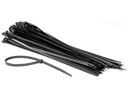Perel Set of Nylon Cable Ties 8.8 x 500 mm - Black, UV-resistant, 100 pieces
