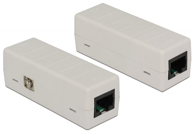 DeLock Network Isolator Surge Protector Lightning Protection 6 kV RJ45, 62619, grey