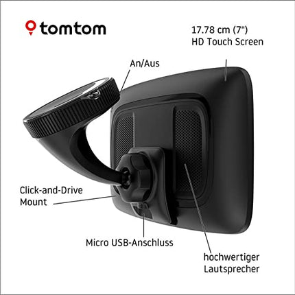 Tomtom Camping Navi GO Camper Max (7-tolline HD-ekraan, huvipunktid matkaautodele ja haagissuvilatele, uuendused WiFi kaudu, liiklusummikute vältimine tänu Tomtom Trafficule, maailmakaardi uuendused)