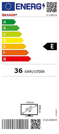 SHARP 40FH6EA Full HD raamita Android-teler 101 cm (40 tolli), 3 HDMI, 2 USB, Dolby Digital, Active Motion 400