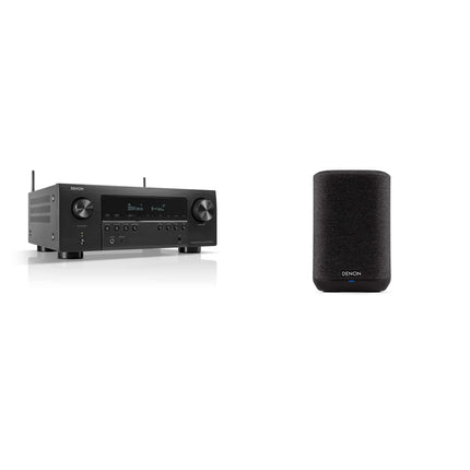 Denon AVR-S970H 7.2-channel AV receiver + Denon Home 150 multi-room speaker (black), HEOS Built-in, Wi-Fi, Bluetooth, AirPlay 2, Alexa voice control