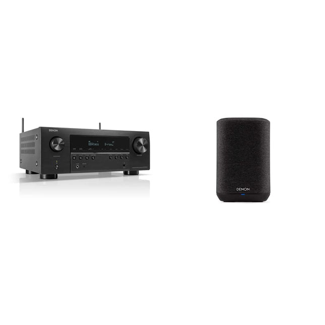 Denon AVR-S970H 7.2-kanaliga AV-ressiiver + Denon Home 150 mitmetoaline kõlar (must), sisseehitatud HEOS, Wi-Fi, Bluetooth, AirPlay 2, Alexa hääljuhtimine