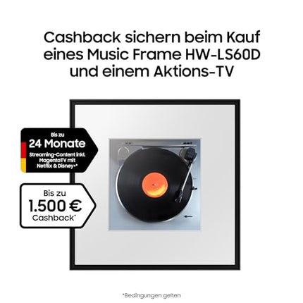 Samsung Music Frame HW-LS60D teleritele mõeldud heliriba, pildiraami stiilis Music Frame'i disain, Bluetooth-kõlar suure optimaalse kõlaripunktiga, juhtmevaba voogedastus [2024]