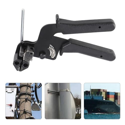Estink stainless steel cable tie pliers, cable tie clamping and cutting tool, cutting width within 12 mm