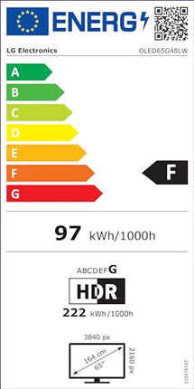 LG OLED65G48LW televiisor 65" (165 cm) OLED evo televiisor (α11 4K tehisintellektiga protsessor, webOS 24, Dolby Vision, kuni 120 Hz) [mudeliaasta 2024]