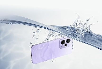 realme 14T 5G nutitelefon, 8+256 GB, 5260 mAh aku, Dimensity 6300 kiibistik, IP69 veekindel, 50 MP kaamera, 120 Hz silmasõbralik ekraan, lilla, Amazoni eksklusiivne (ilma adapterita)