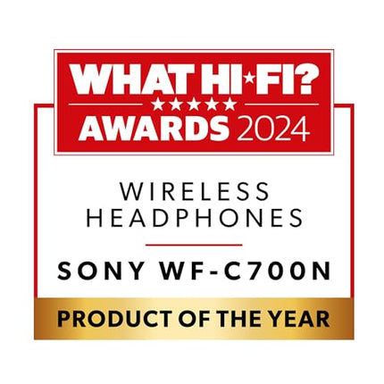 Sony WF-C700N juhtmevabad Bluetooth-mürasummutavad kõrvaklapid (väikesed ja kerged kõrvaklapid Bluetooth-mitmepunktilise ühendusega, IPX4, kuni 20-tunnine aku tööiga, kiirlaadimine, iOS ja Android) mustad