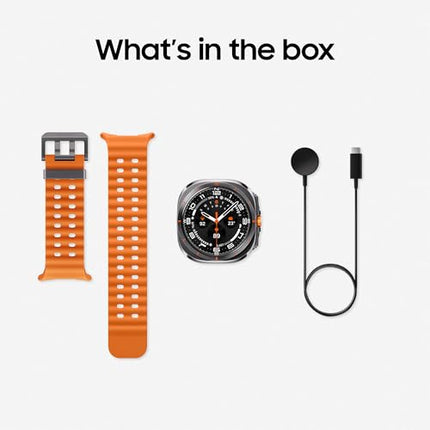 Samsung Galaxy Watch Ultra Smartwatch, Fitness Watch, Fitness Tracker and Activity Tracker, 47 mm, LTE, Titanium Silver, Includes 36-Month Manufacturer's Warranty