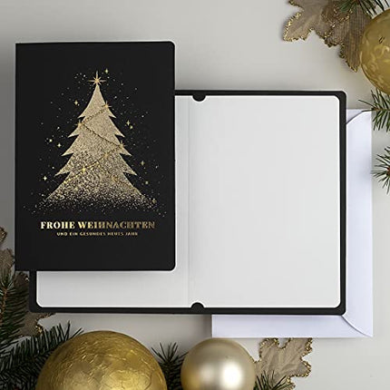 Art Nuvo - EXCLUSIVE CHRISTMAS CARDS SET OF 10 CARDS, 120x170mm, GILDED AND EMBOSSED CHRISTMAS MOTIFS MADE OF METALLIC WITH INSERTS AND ENVELOPES