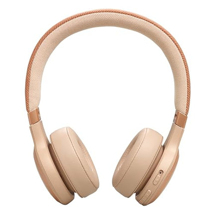 JBL Live 670 NC – Bluetooth-kõrvaklapid adaptiivse mürasummutusega – Juhtmevabad kõrvaklapid JBL Signature Sound ja häälassistendiga – Pikaajaline muusikanauding kuni 65 tundi – Sandstone'i värvi
