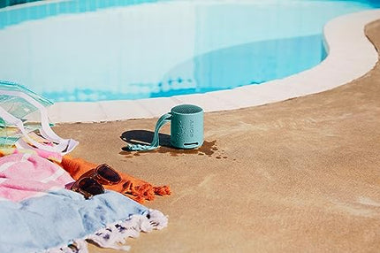 Sony SRS-XB100 - Wireless Bluetooth speaker, portable, lightweight, compact, outdoor, travel, durable, IP67 waterproof and dustproof, 16-hour battery life, carrying strap, hands-free function, black