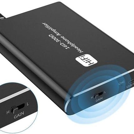 Kõrvaklappide võimendi, kaasaskantav helivõimendi 3,5 mm AUX-port nutitelefoni, tahvelarvuti, MP3-muusikapleieri jaoks