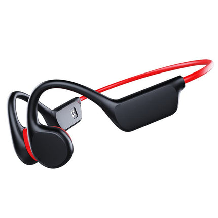 IPX8 veekindlad luujuhtivusega kõrvaklapid ujumiseks, veealused ujumiskõrvaklapid luujuhtivusega Bluetooth 5.3 32 GB MP3-mängijaga ujumiseks surfamiseks ujumiskõrvaklapid ujumiseks (must punane)