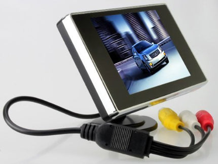 BW 3.5 TFT LCD auto tahavaatekaamera värvilise monitori ja DVD-ga