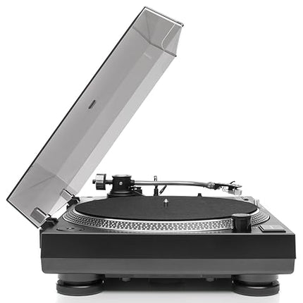 Dual DTJ 301.1 USB DJ turntable (33/45 rpm, pitch control, magnetic pickup system, needle illumination, USB cable) black