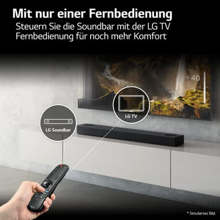 LG DS75Q 3.1.2 heliriba (380W) juhtmevaba subwooferiga ja MERIDIAN tehnoloogiaga (Dolby Atmos, HDMI, Bluetooth), tume hõbedane teras
