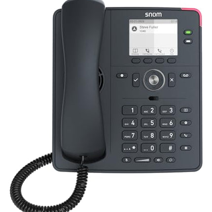 Snom D150 kiltkivihall IP lauatelefon, 2 SIP identiteeti, gigabitise Etherneti ühendus, PoE, 2,8 halltoonides TFT LCD, SmartLabel funktsiooniklahvid, HD-heli, FritzFon, Fritzbox ühilduv