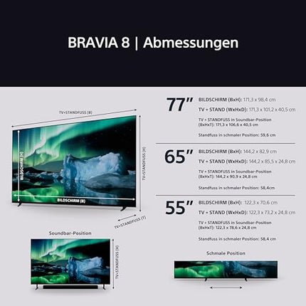 Sony BRAVIA 8 OLED 55-tolline 4K HDR Google'i nutiteler (2024) | Mängufunktsioonid, IMAX Enhanced, Dolby Vision Atmos, Chromecast, Apple AirPlay, 120Hz 55XR80