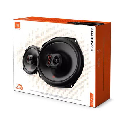 JBL Stage3 9637F 3-Way Car Speaker Set by Harman Kardon without Grille - 375 Watt Oval Car Speaker Boxes - 6" x 9" (152 mm x 230 mm)