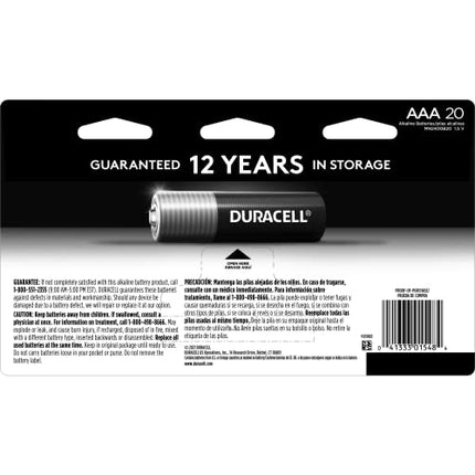 Duracell Coppertop AAA leelispatareid, 20 tk