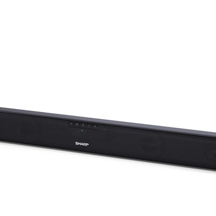 SHARP HTSB110 2.0 heliriba 90W (USB, Bluetooth, HDMI, optiline, AUX-sisend (3,5 mm), laius: 80 cm), õhuke disain, must